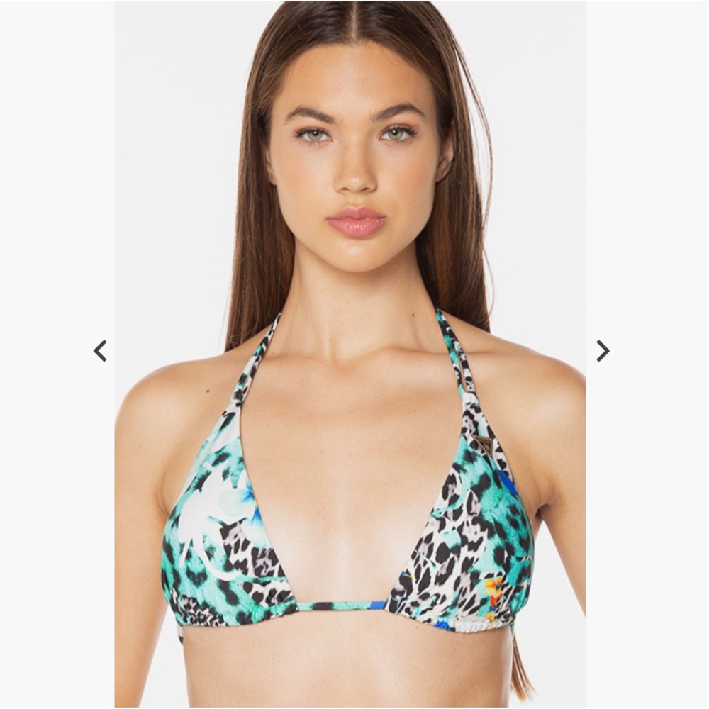 Guess Eco Floral Leopard Bikini Top